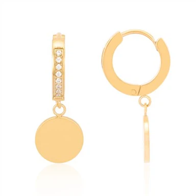 কিউবিক জিরকোনিয়া ড্রপ হুগি হুপ