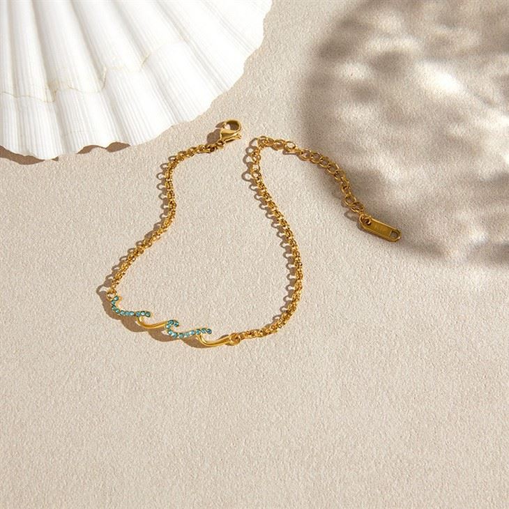 Blue Ocean Wave Bracelet high quality