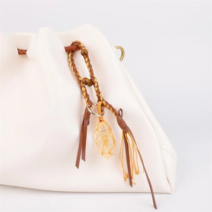 Charm Gemstone Keychain | Hand Woven Healing Accessories price