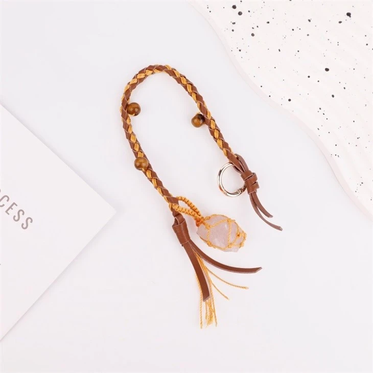 Charm Gemstone Keychain | Hand Woven Healing Accessories price