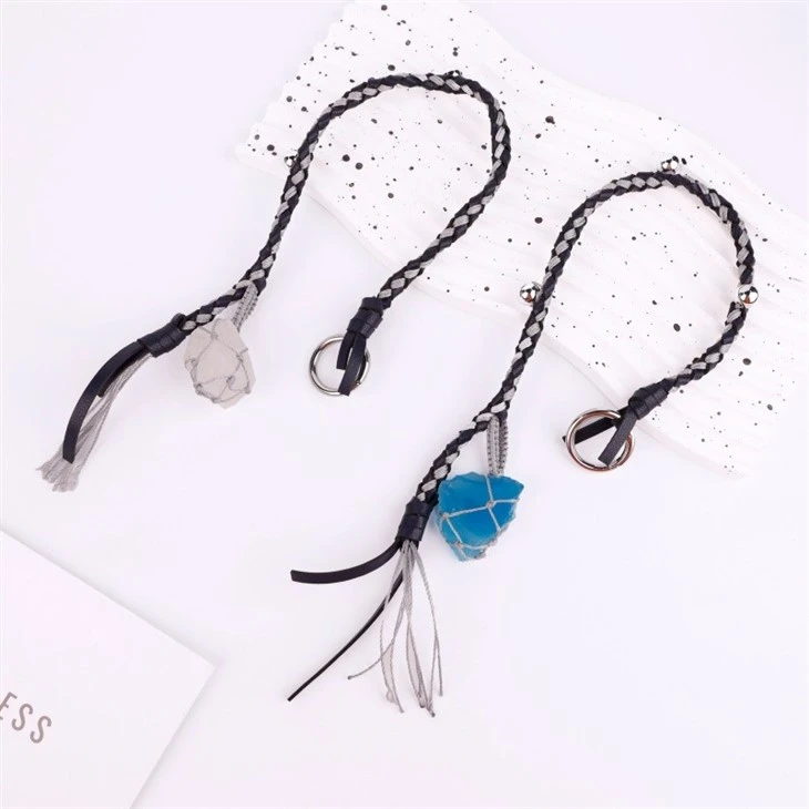 Charm Gemstone Keychain | Hand Woven Healing Accessories manufacturers