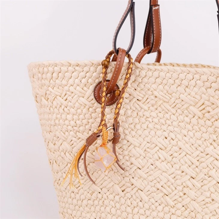 Charm Gemstone Keychain | Hand Woven Healing Accessories high quality