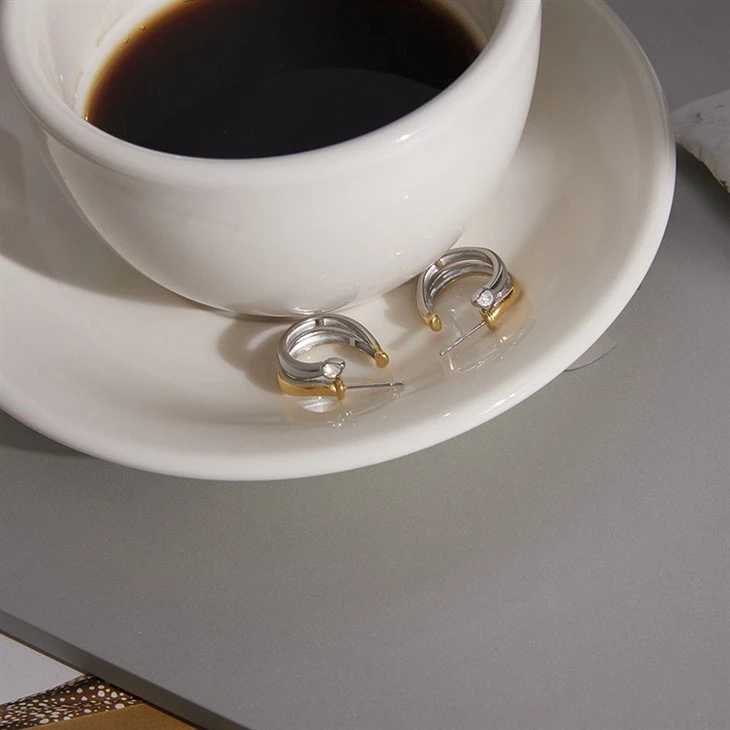 Chic Two Tone C Hoops price