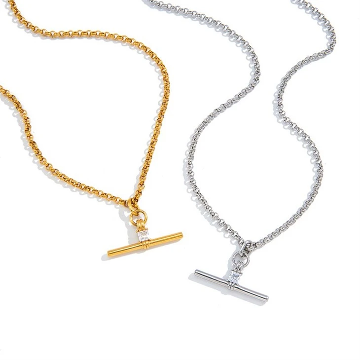 CZ T Bar Necklace factory