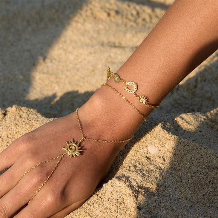 Double Layer Spiral Sun Hand Chain suppliers